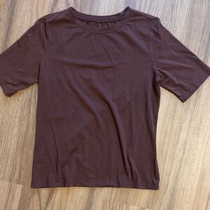 Classic Staple Brown Short Sleeve Fitted Tee